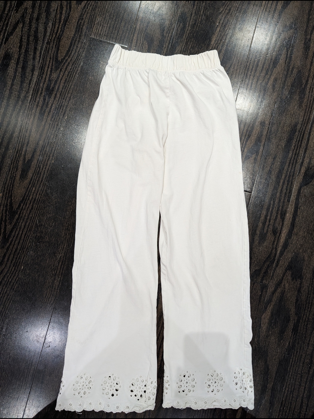 5/$35 ZARA Eyelet Hem Cotton Pants – Girls Size 11–12 (152 cm)